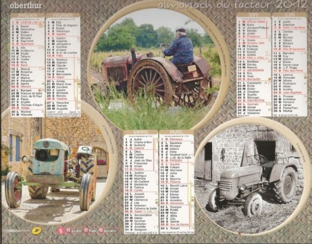                                                                          Calendriers anciens